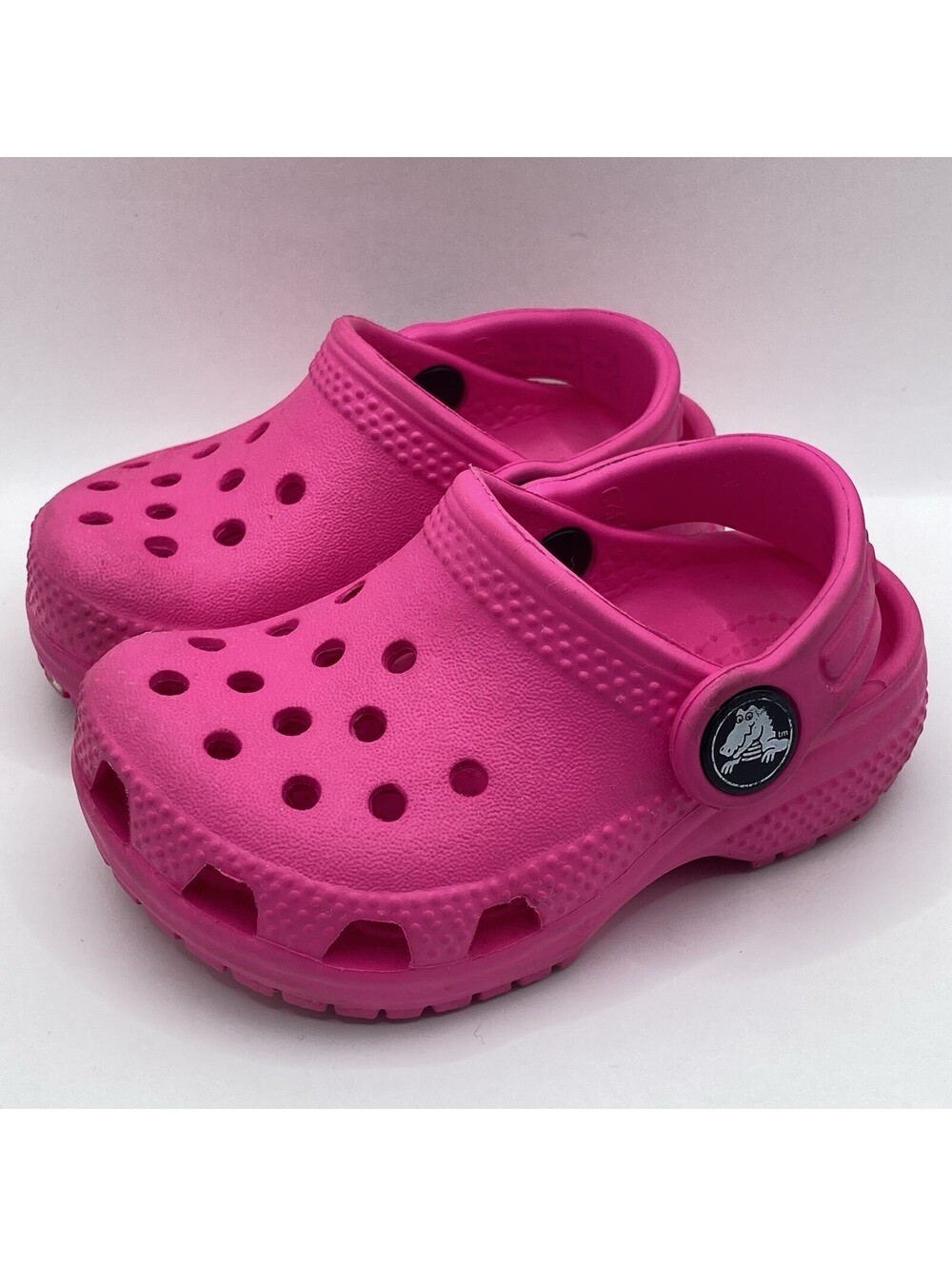 Toddler Size C4 Crocs Classic Clog Shoes Pink Slip On Water Sandals Slip Resist